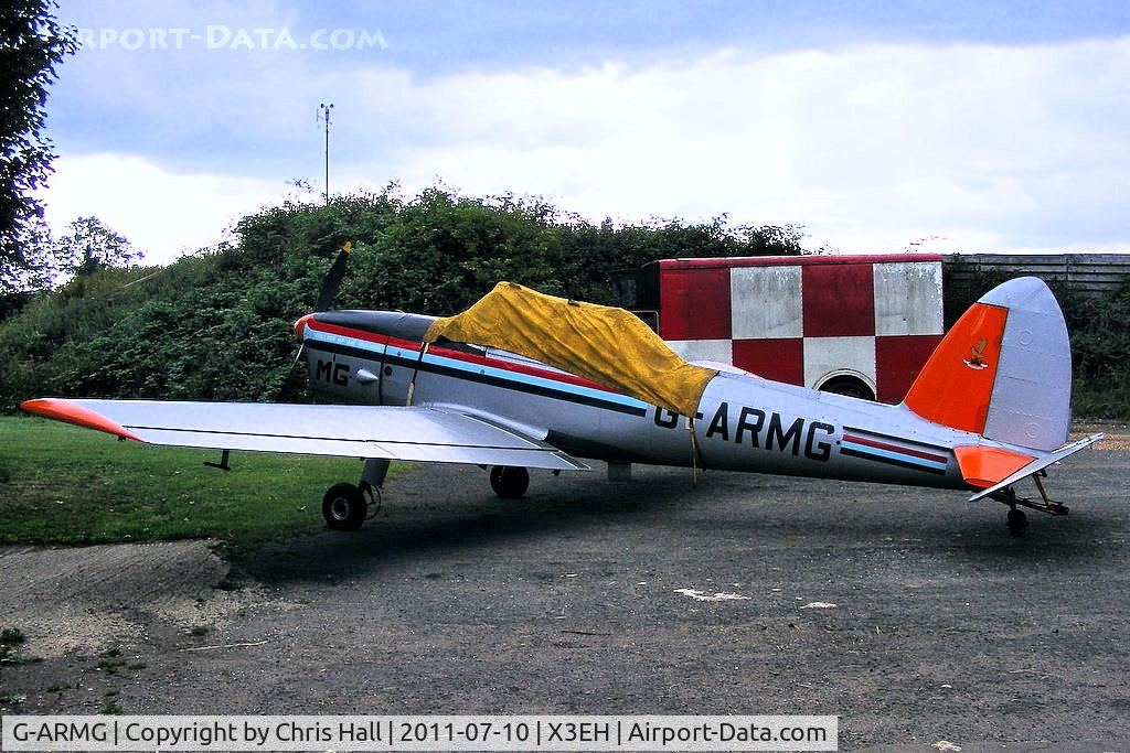 G-ARMG, 1952 De Havilland DHC-1 Chipmunk T.10 C/N C1/0575, at Edge Hill Airfield, Shenington