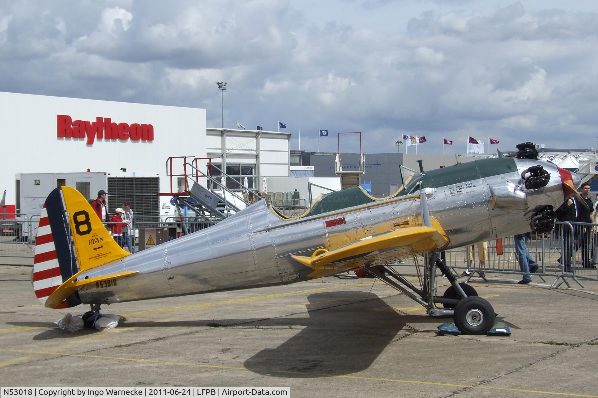 N53018, 1941 Ryan Aeronautical ST3KR C/N 1164, Ryan ST3KR (PT-22 Recruit) at the Aerosalon 2011, Paris
