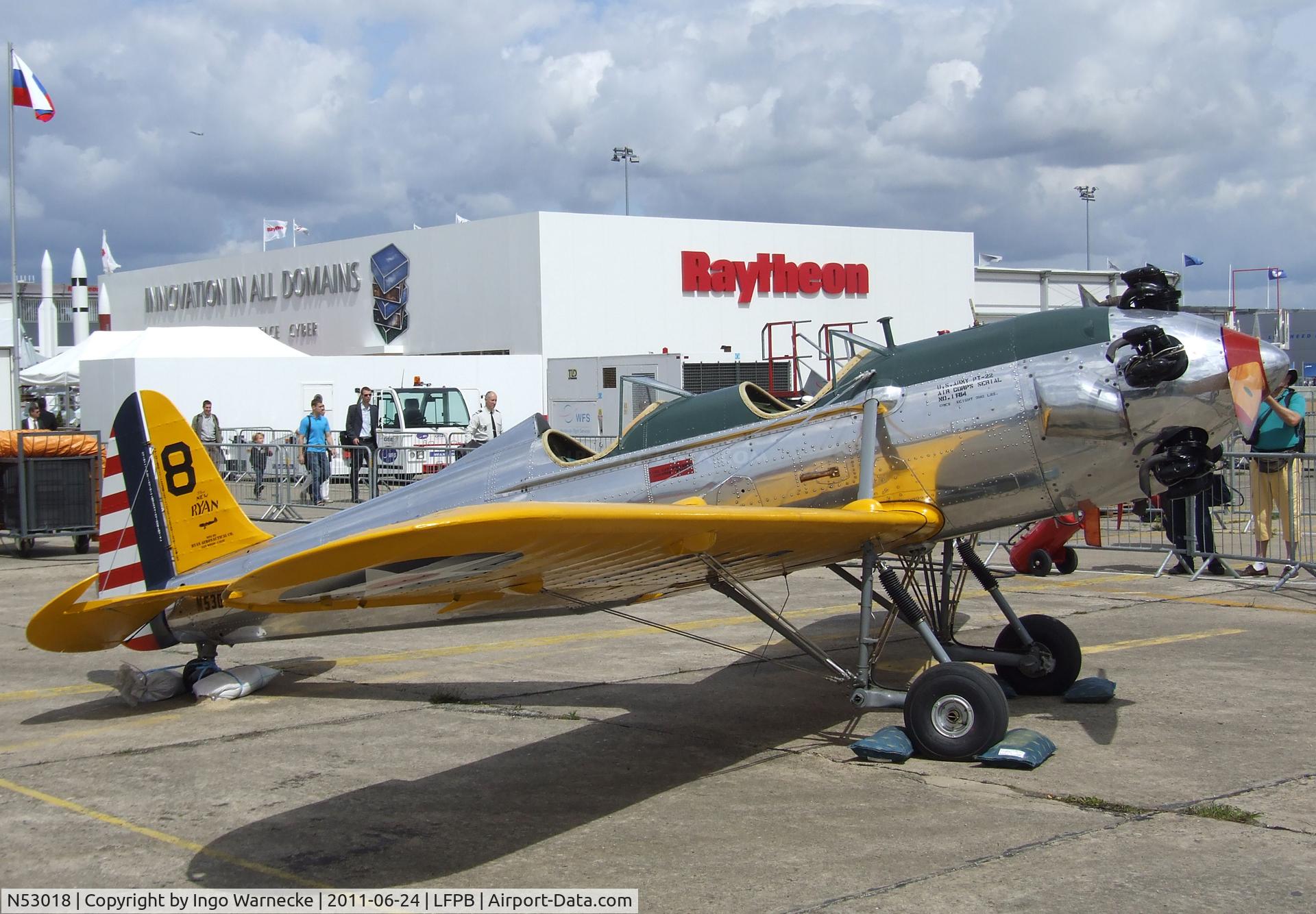 N53018, 1941 Ryan Aeronautical ST3KR C/N 1164, Ryan ST3KR (PT-22 Recruit) at the Aerosalon 2011, Paris