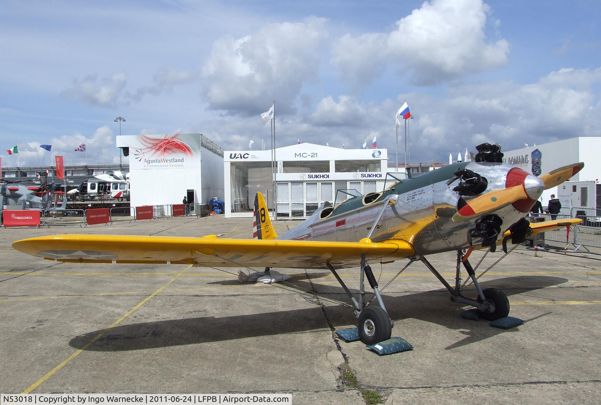 N53018, 1941 Ryan Aeronautical ST3KR C/N 1164, Ryan ST3KR (PT-22 Recruit) at the Aerosalon 2011, Paris