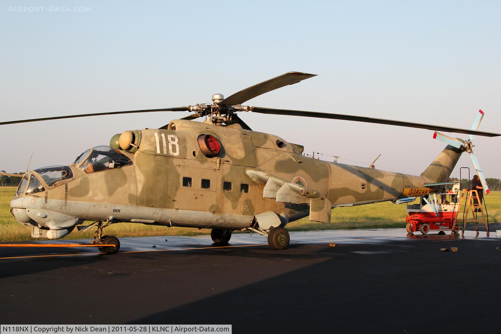 N118NX, Mil MI-24D C/N 150153, KLNC/LNC