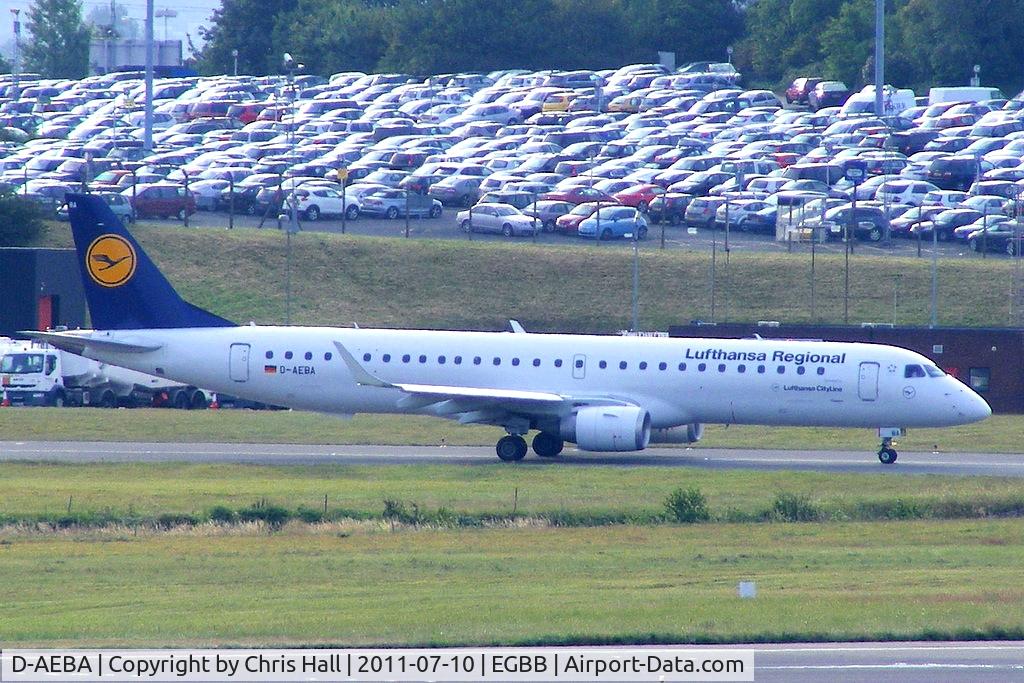 D-AEBA, 2009 Embraer 195LR (ERJ-190-200LR) C/N 19000314, Lufthansa CityLine