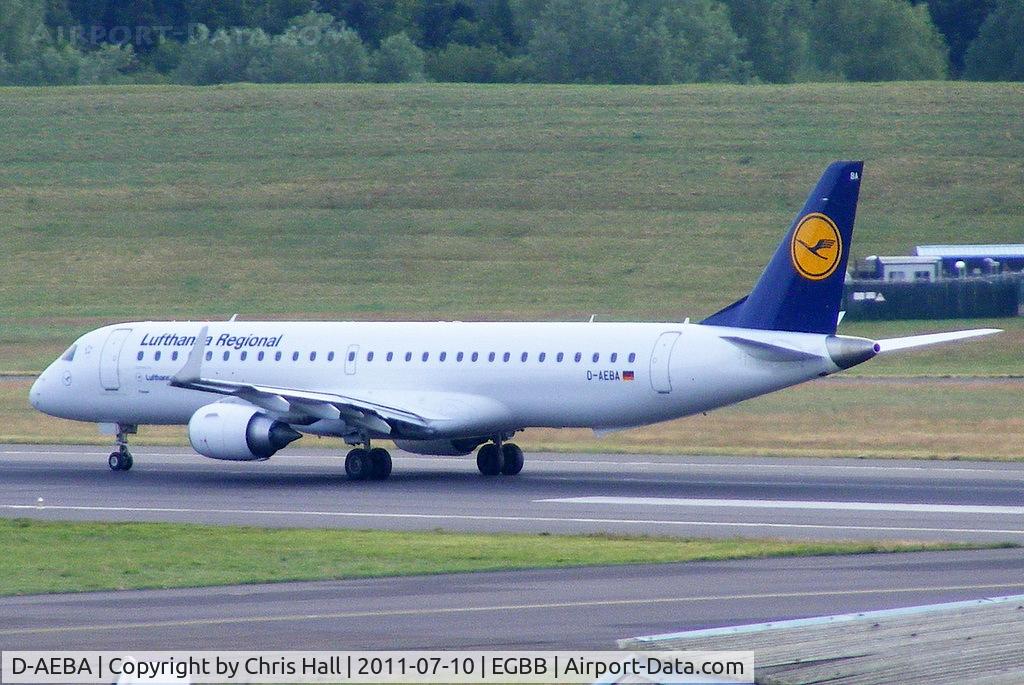 D-AEBA, 2009 Embraer 195LR (ERJ-190-200LR) C/N 19000314, Lufthansa CityLine