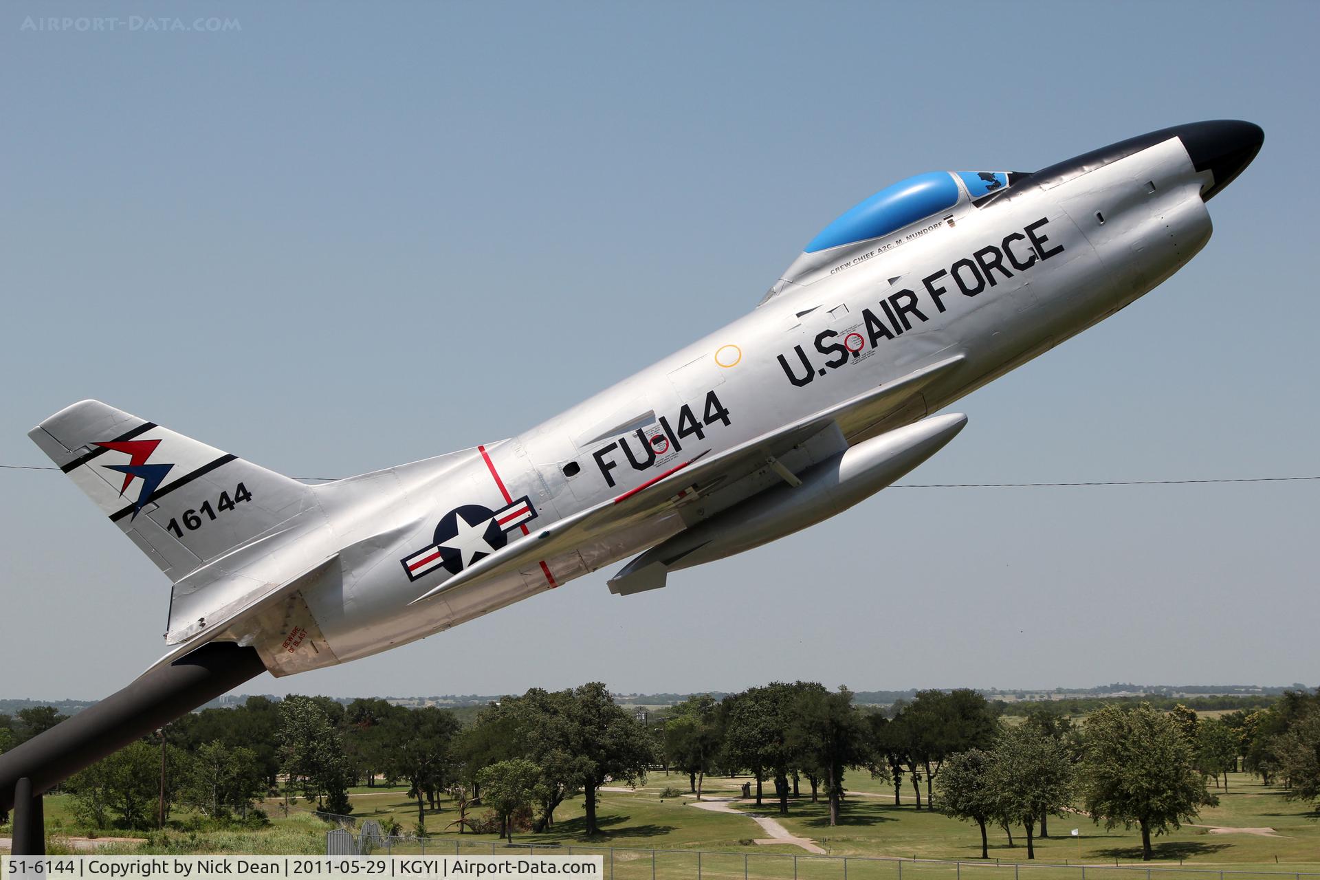 51-6144, 1951 North American F-86L Sabre C/N 173-288, KGYI/GYI Preserved at Grayson County Perrin Field