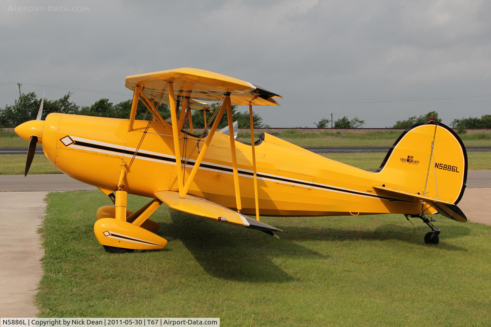N5886L, 1975 Great Lakes 2T-1A-2 Sport Trainer C/N 0707, T67 Hick's