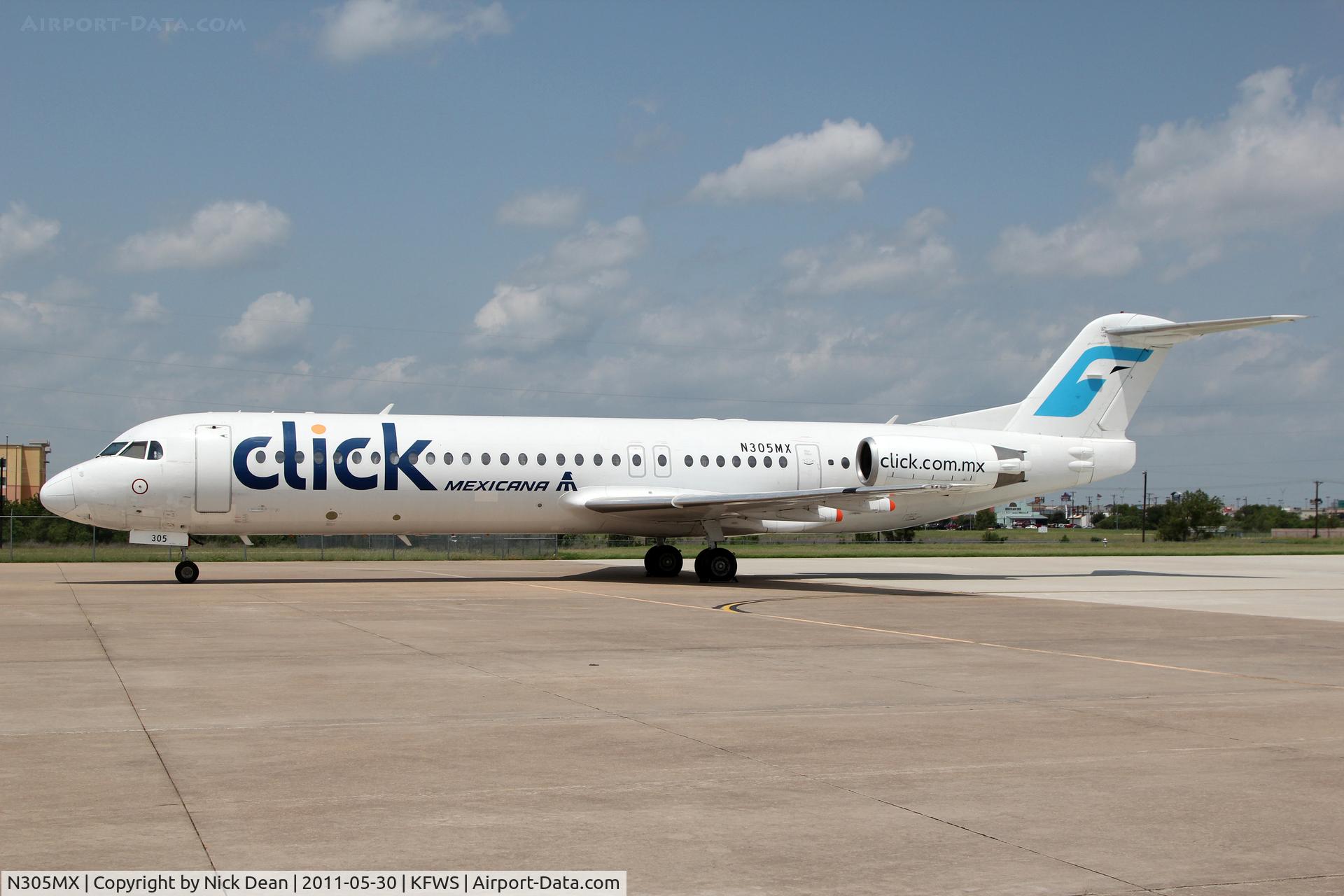N305MX, 1991 Fokker 100 (F-28-0100) C/N 11305, KFWS/FWS