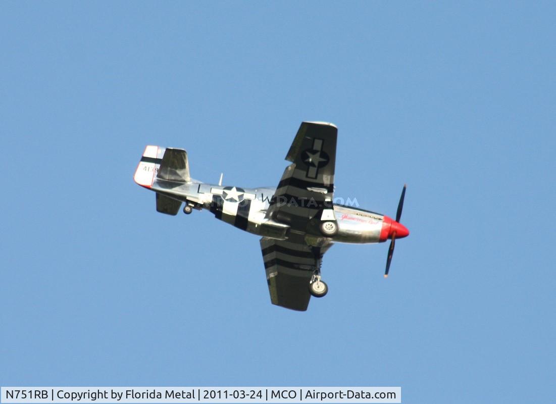 N751RB, 1944 North American P-51D Mustang C/N 44-13903JP, Glamorous Gal making a surprise appearance at MCO