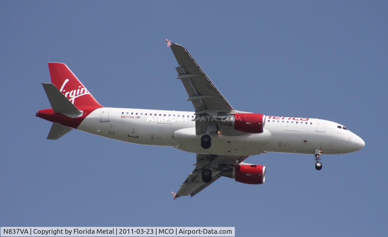 N837VA, 2010 Airbus A320-214 C/N 4558, Virgin America A320