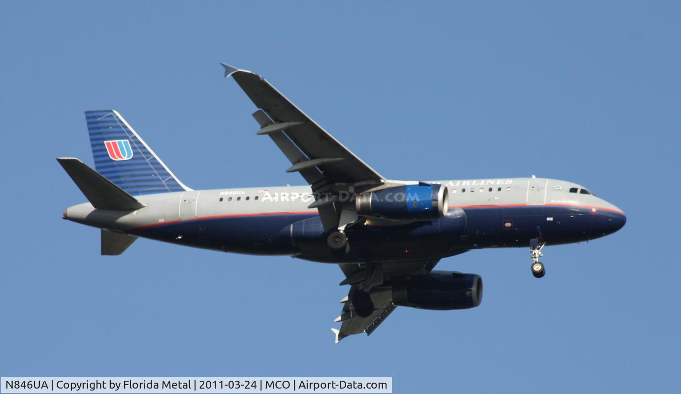 N846UA, 2001 Airbus A319-131 C/N 1600, United A319