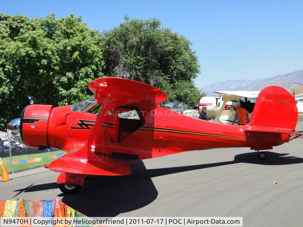 N9470H, 1943 Beech D17S Staggerwing C/N 6670, Parked for static display
