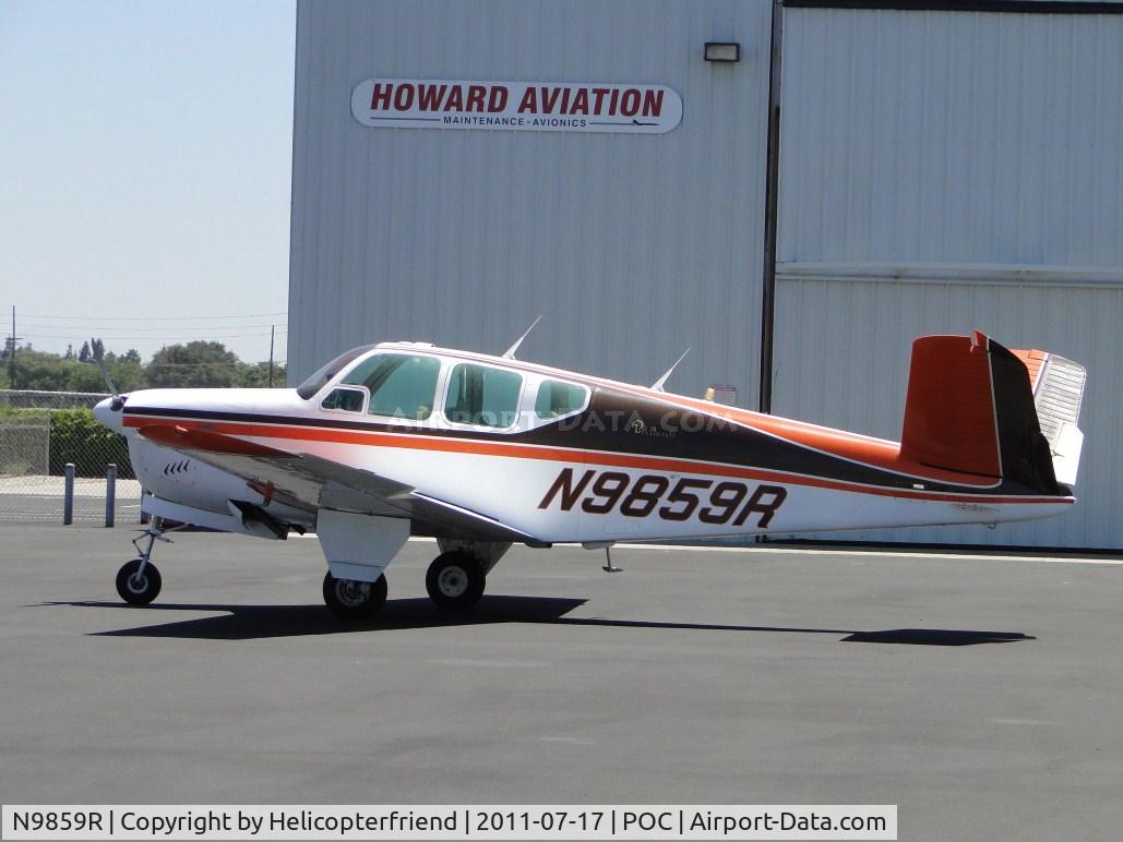 N9859R, 1960 Beech M35 Bonanza C/N D-6406, Parked at Howard Aviation