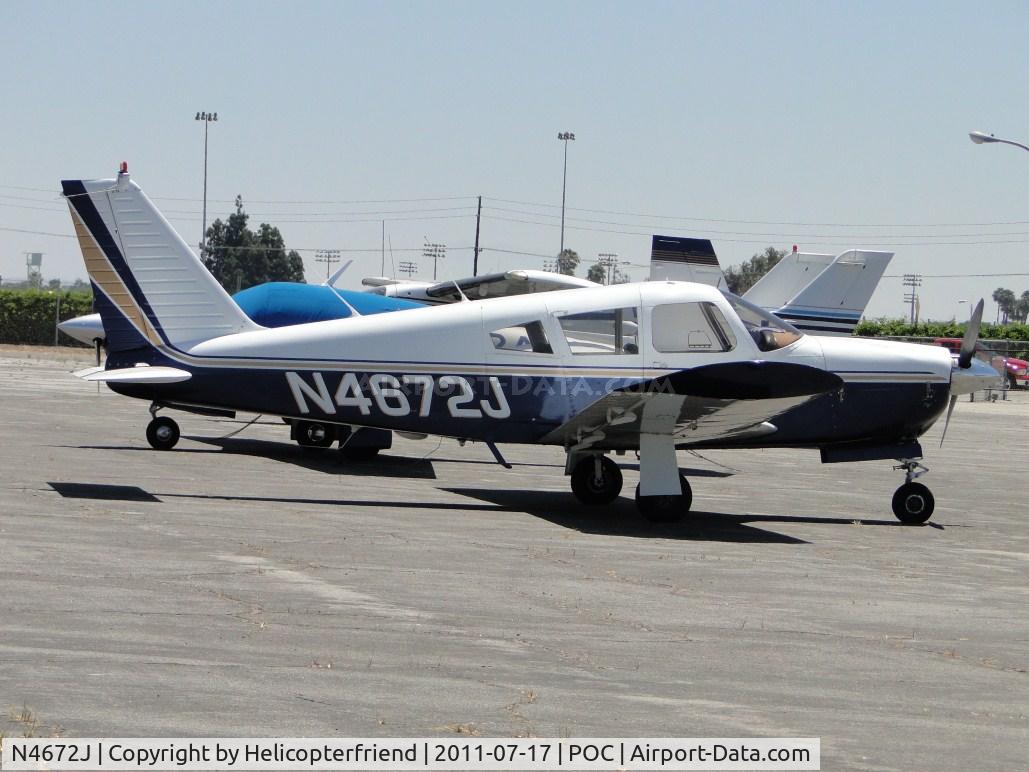 N4672J, 1968 Piper PA-28R-180 Cherokee Arrow C/N 28R-30573, Parked in the northside parking area for Howard Aviation
