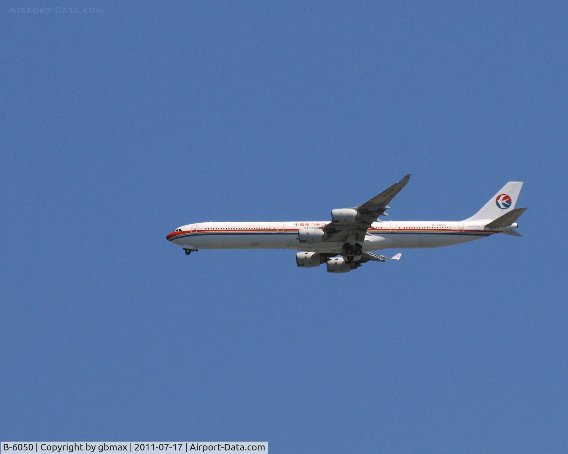 B-6050, 2002 Airbus A340-642 C/N 468, Going to a landing @ JFK, picture taken from Brighton Beach