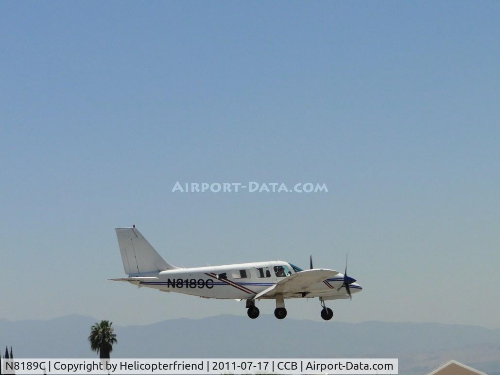 N8189C, 1980 Piper PA-34-200T Seneca C/N 34-8070184, Waiting to touch down on runway 24