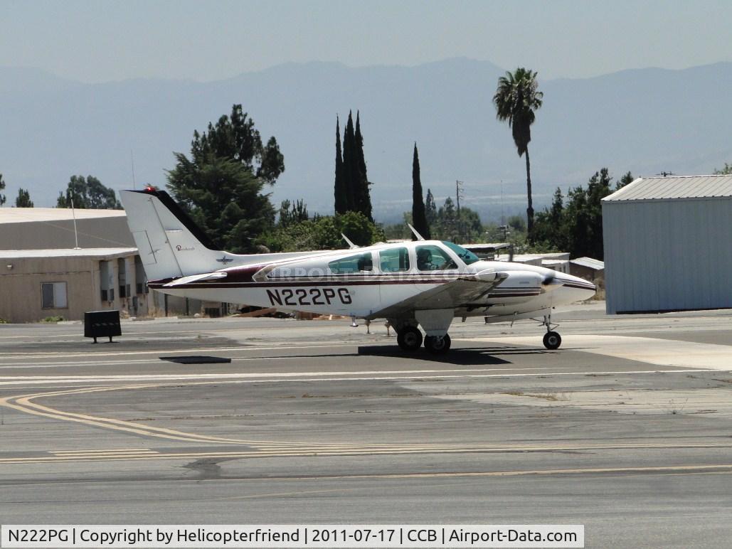 N222PG, 1973 Beech E-55 Baron C/N TE-912, Starting westbound take off after N4373W