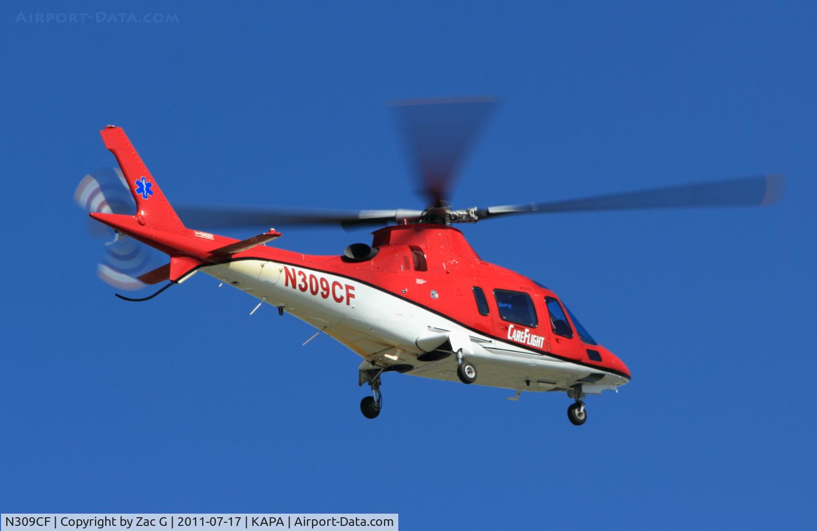 N309CF, Agusta A-109E C/N 11503, I'm unsure of where he was landing.