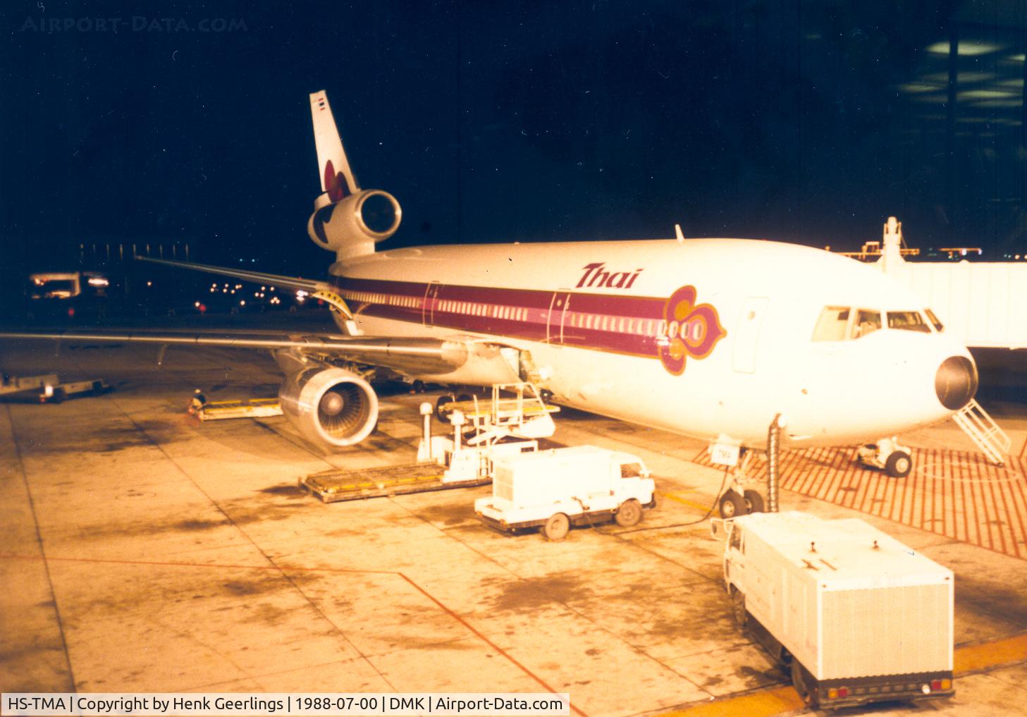 HS-TMA, 1987 McDonnell Douglas DC-10-30 C/N 48267, Thai Int'l at Don Muang Airport Bangkok