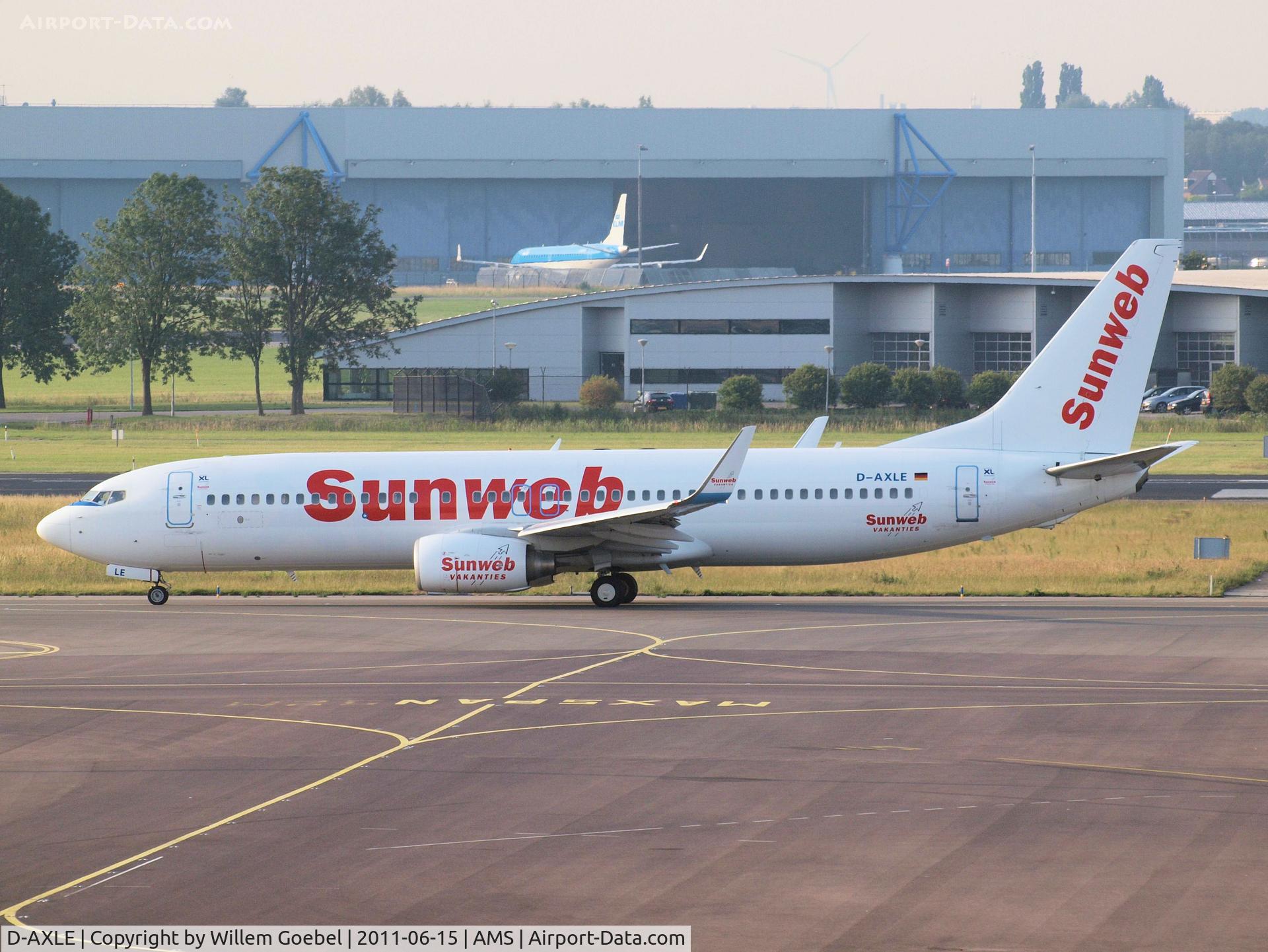 D-AXLE, 2007 Boeing 737-8Q8 C/N 30724, Depart from Schiphol Airport