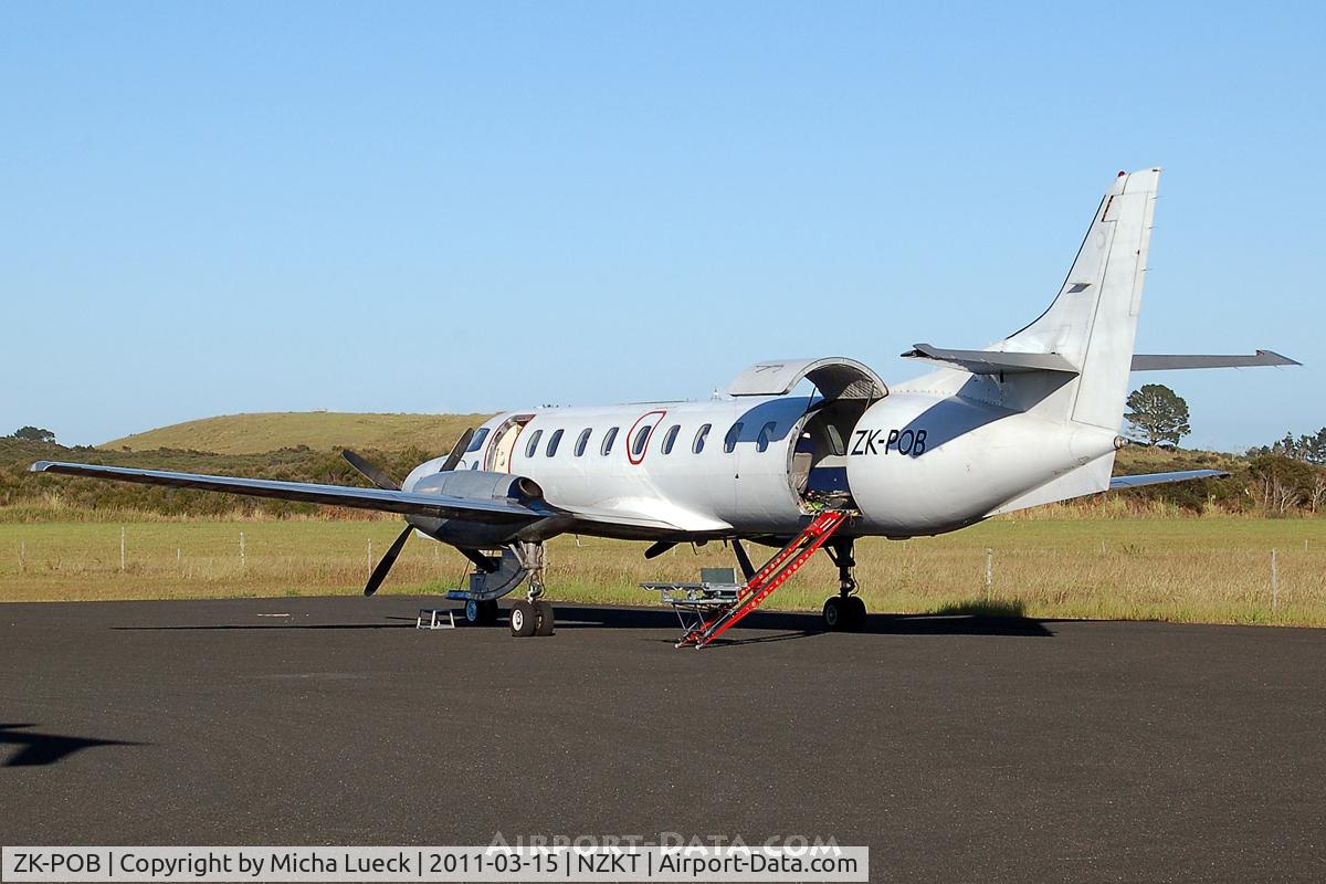ZK-POB, 1985 Fairchild Swearingen SA-227AC Metro III C/N AC-606B, At Kaitaia