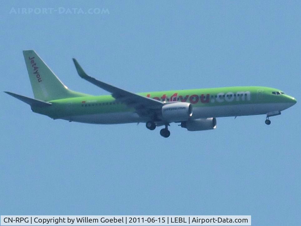 CN-RPG, 2007 Boeing 737-8K5 C/N 34692, Prepare for landing on Barcelona Airport