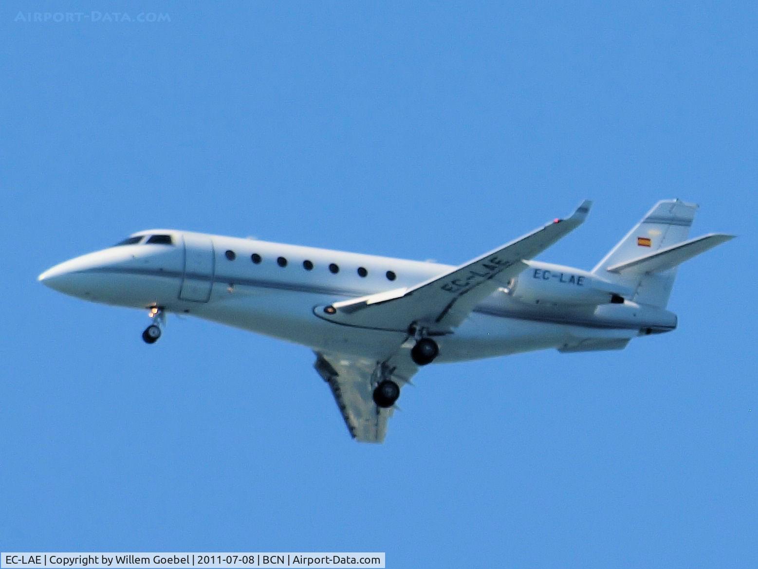 EC-LAE, Israel Aerospace Industries Gulfstream 200 C/N 219, Prepare for landing on Barcelona Airport