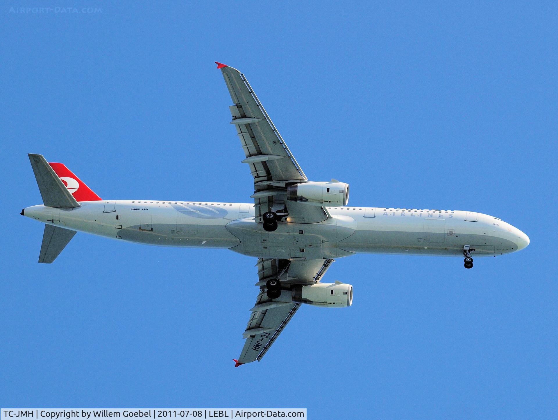 TC-JMH, 2008 Airbus A321-232 C/N 3637, Prepare for landing on Barcelona Airport