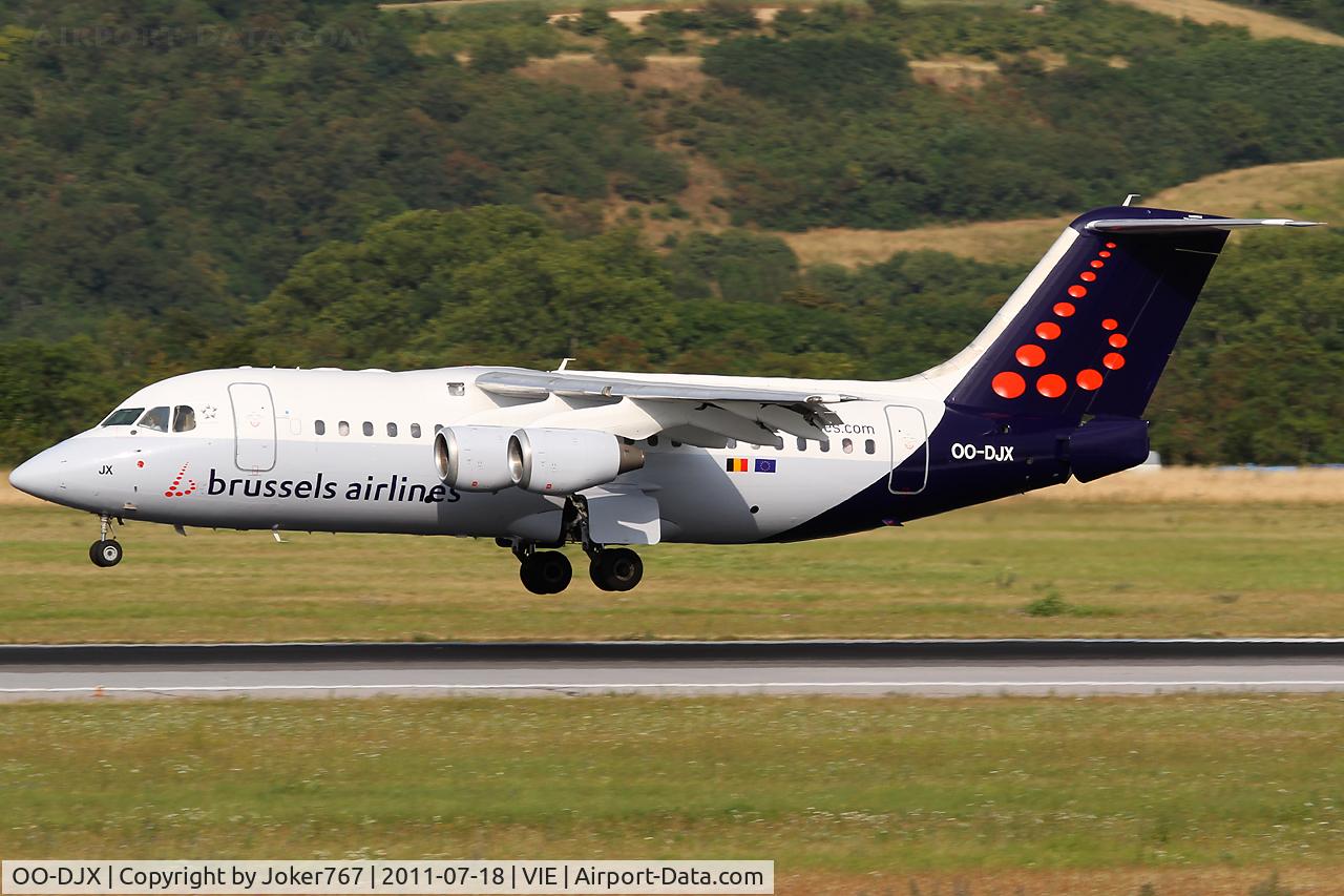 OO-DJX, 1996 British Aerospace Avro 146-RJ85 C/N E.2297, Brussels Airlines