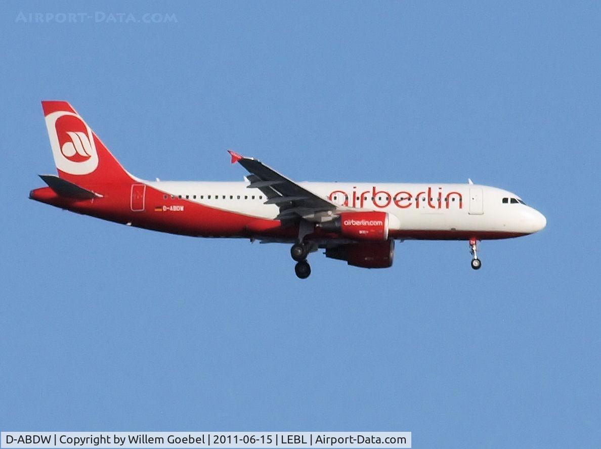 D-ABDW, 2009 Airbus A320-214 C/N 3945, Prepare for landing on Barcelona Airport