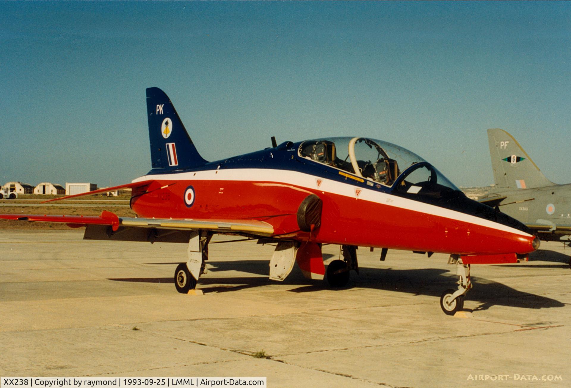 XX238, 1978 Hawker Siddeley Hawk T.1 C/N 074/312074, Hawk T1 XX238/PK CFS RAF