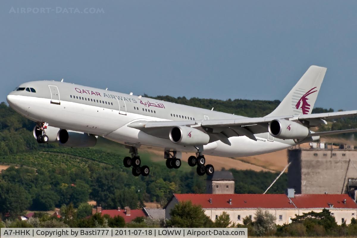 A7-HHK, 1993 Airbus A340-211 C/N 026, A7-HHK @VIE