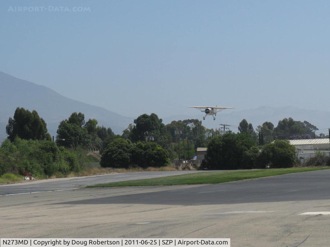 N273MD, 2008 Dickenson Howard DGA-21 (Replicate) C/N 001, 2008 Dickenson HOWARD DGA-21 'Mr. Dickenson', P&W R-1340-57 WASP 600 Hp, on final Rwy 22