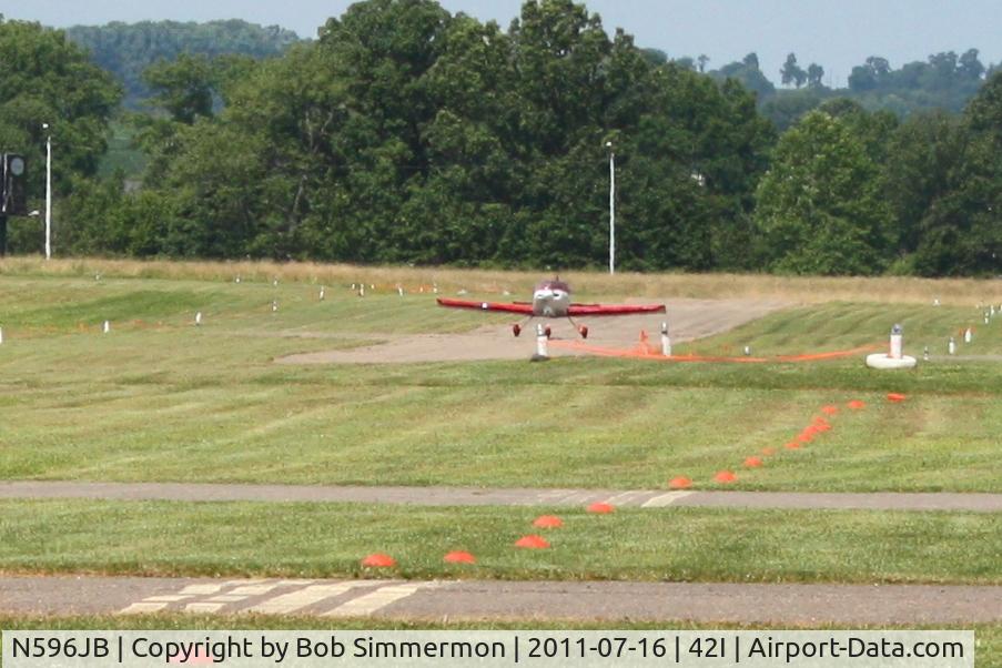 N596JB, 2000 Vans RV-6A C/N 24723, Departing RWY 10, EAA fly-in at Parr Field - Zanesville, Ohio