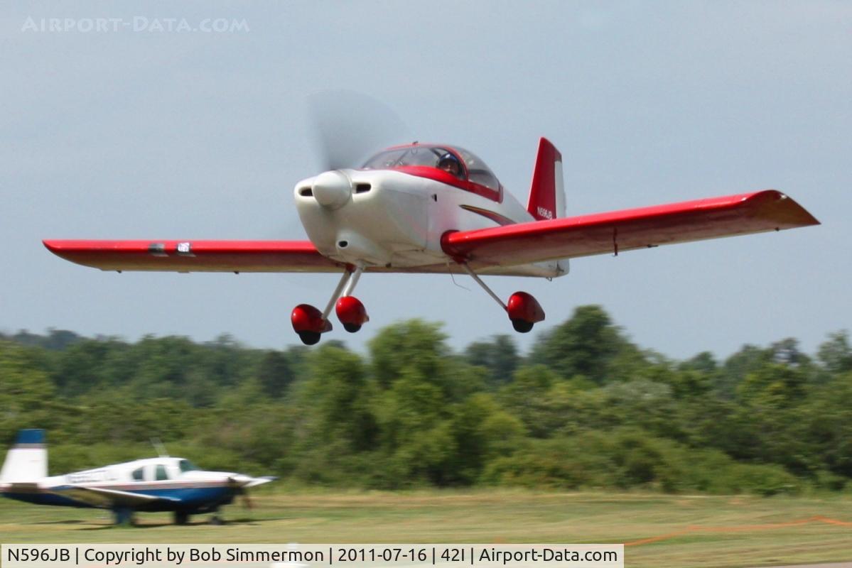 N596JB, 2000 Vans RV-6A C/N 24723, Departing RWY 10, EAA fly-in at Parr Field - Zanesville, Ohio