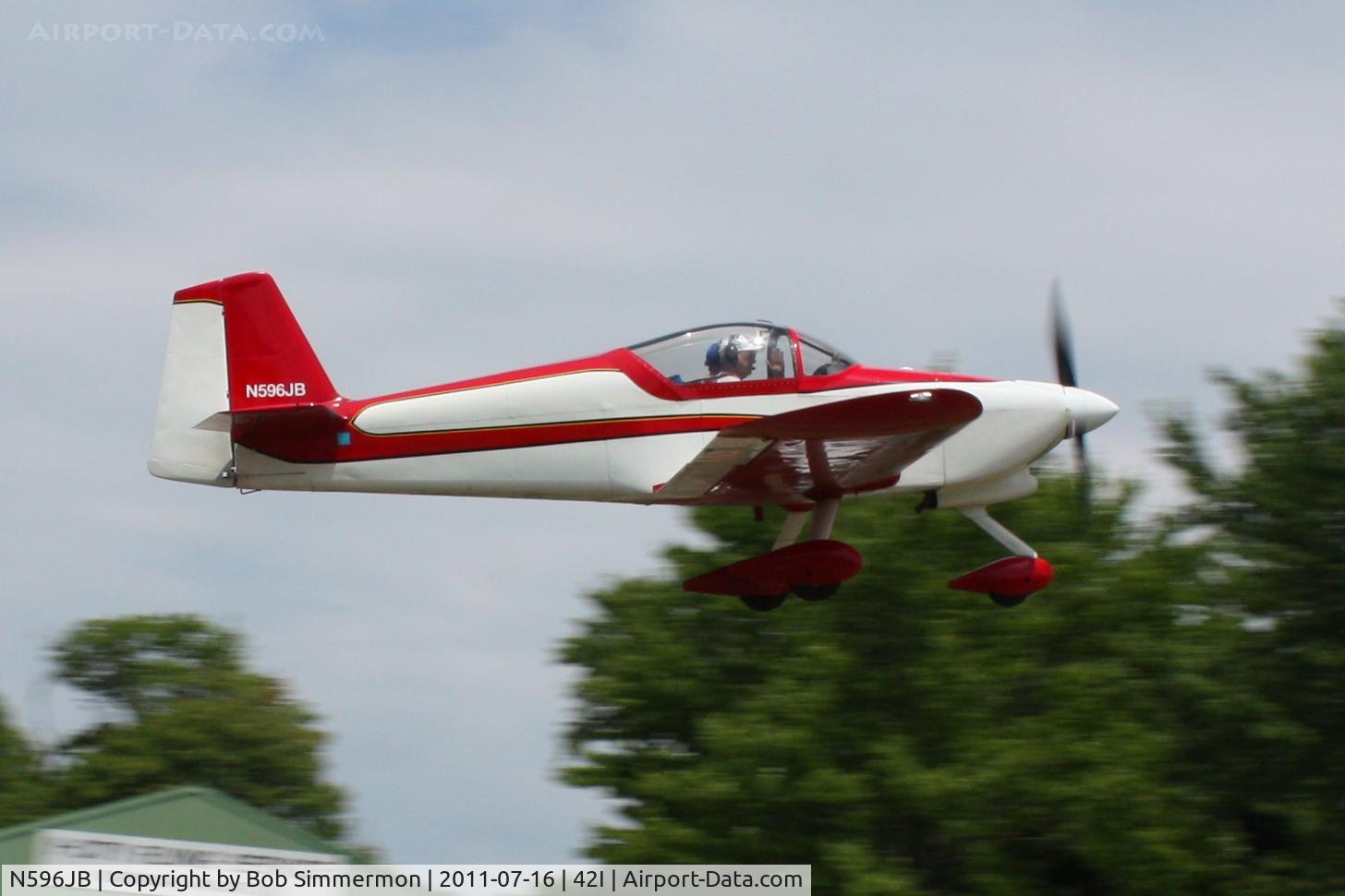 N596JB, 2000 Vans RV-6A C/N 24723, Departing the EAA fly-in at Parr Field - Zanesville, Ohio