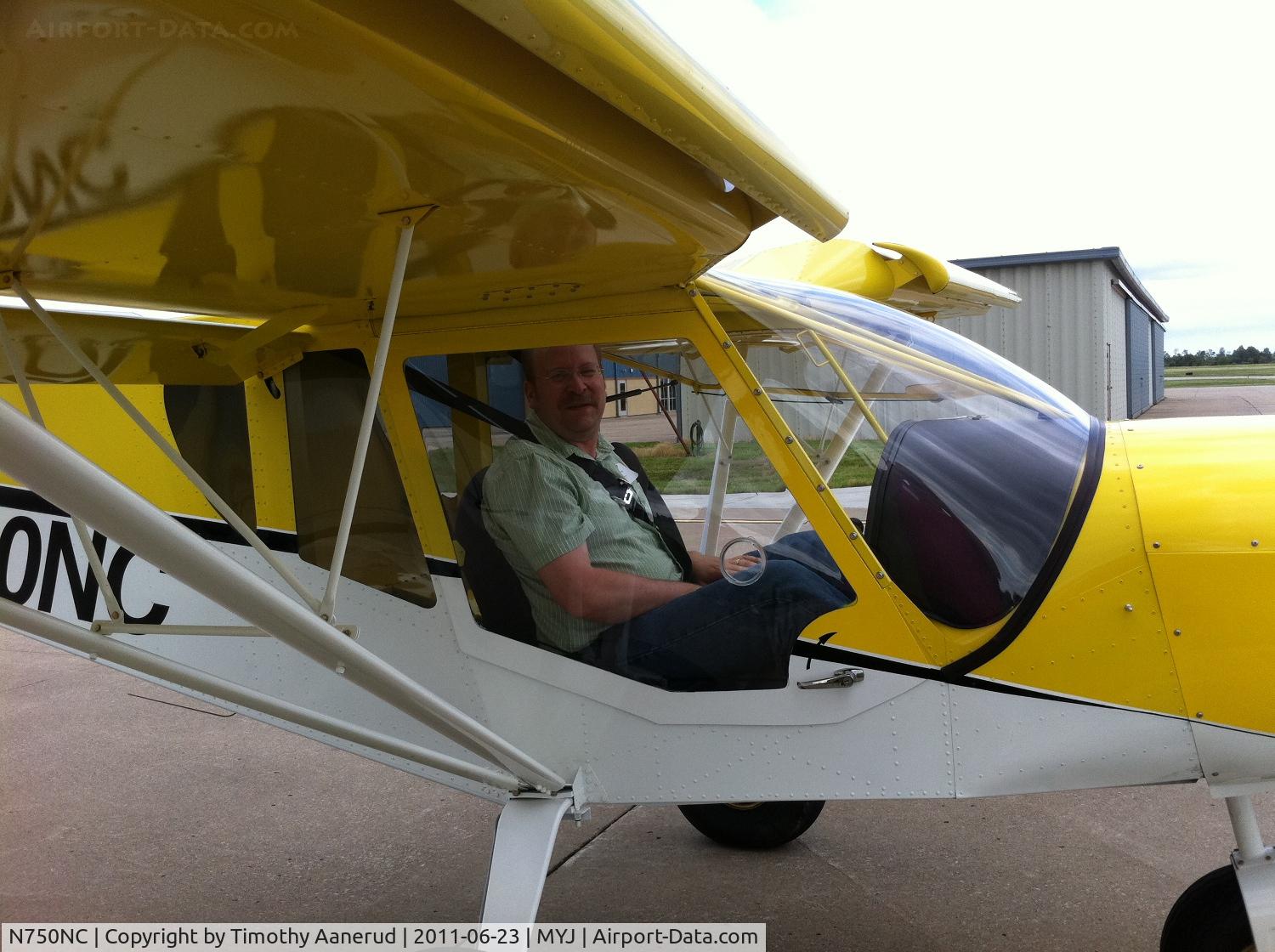 N750NC, Zenith STOL CH-750 C/N 75-8071, Timothy getting a demo ride at the factory