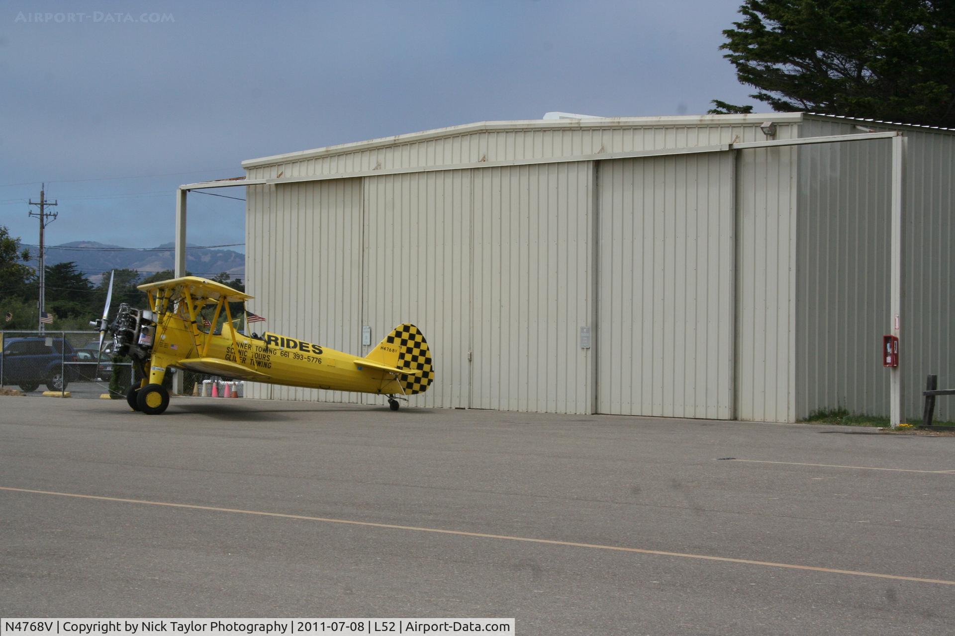 N4768V, Boeing E75 C/N 75-5737, Oceano biplane rides