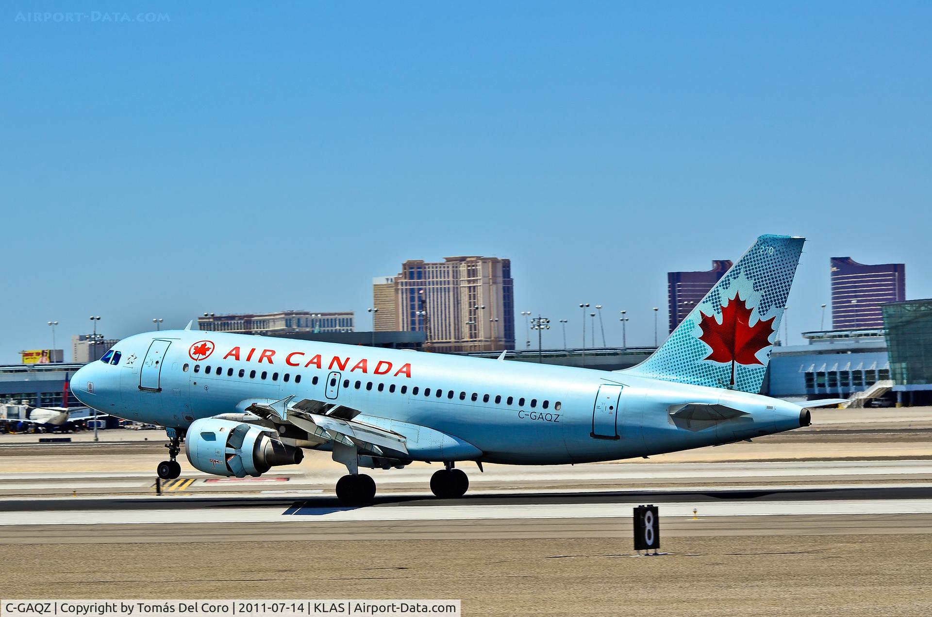 C-GAQZ, 1997 Airbus A319-114 C/N 740, C-GAQZ Air Canada 1997 Airbus A319-114 C/N 740

Las Vegas - McCarran International (LAS / KLAS)
USA - Nevada, July 14, 2011
Photo: Tomás Del Coro