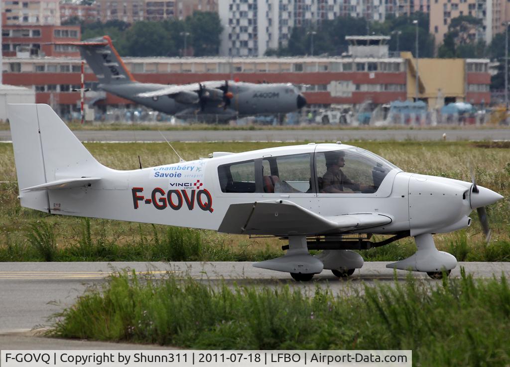 F-GOVQ, Robin DR-400-160 Chevalier C/N 2321, Taxiing to the General Aviation area... Participant of the Young French Pilot Tour 2011