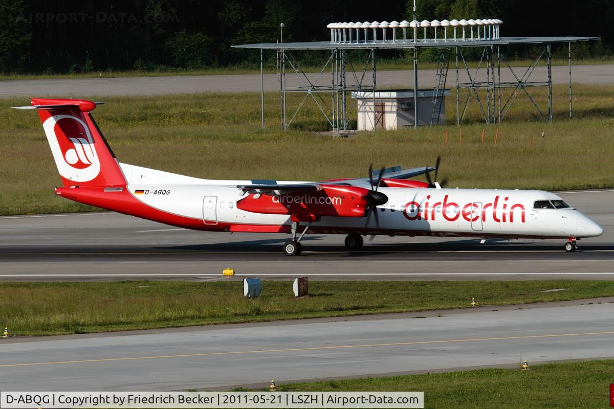 D-ABQG, 2009 De Havilland Canada DHC-8-402Q Dash 8 C/N 4250, vacating the runway