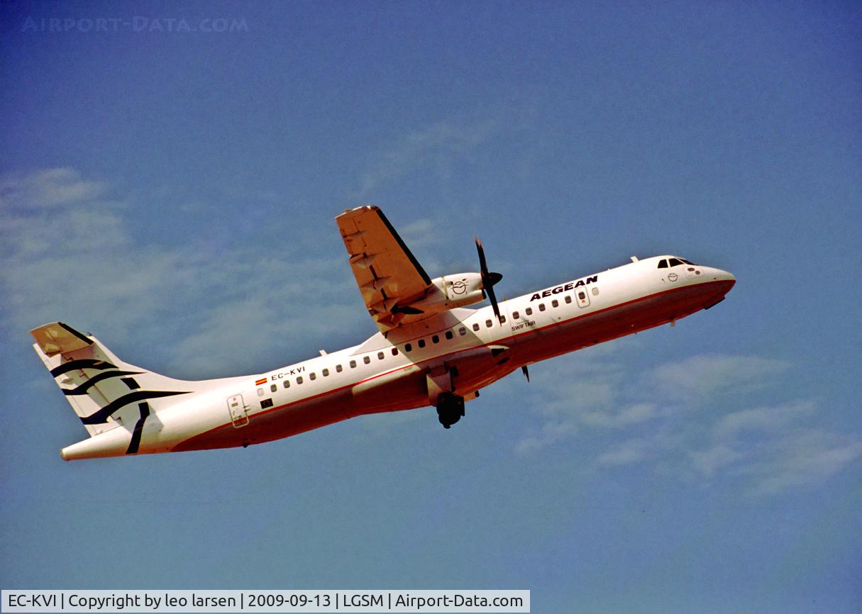 EC-KVI, 2008 ATR 72-212A C/N 824, T/O Samos Greece 13.9.09.
Lease to Agean