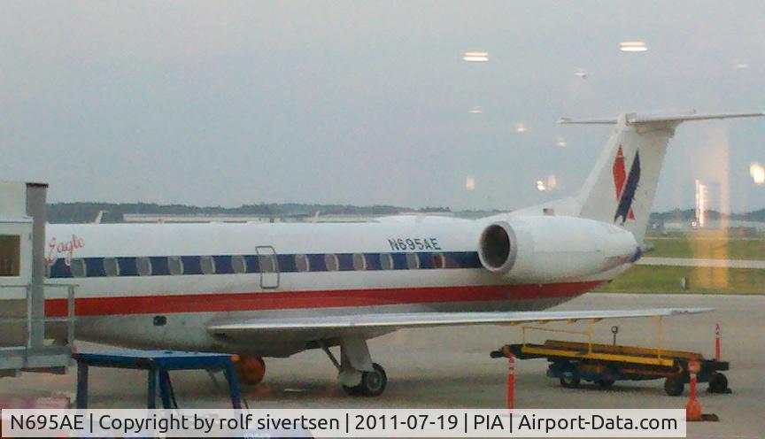 N695AE, 2004 Embraer ERJ-145LR (EMB-145LR) C/N 14500870, As seen in peoria illinois 7/18/11