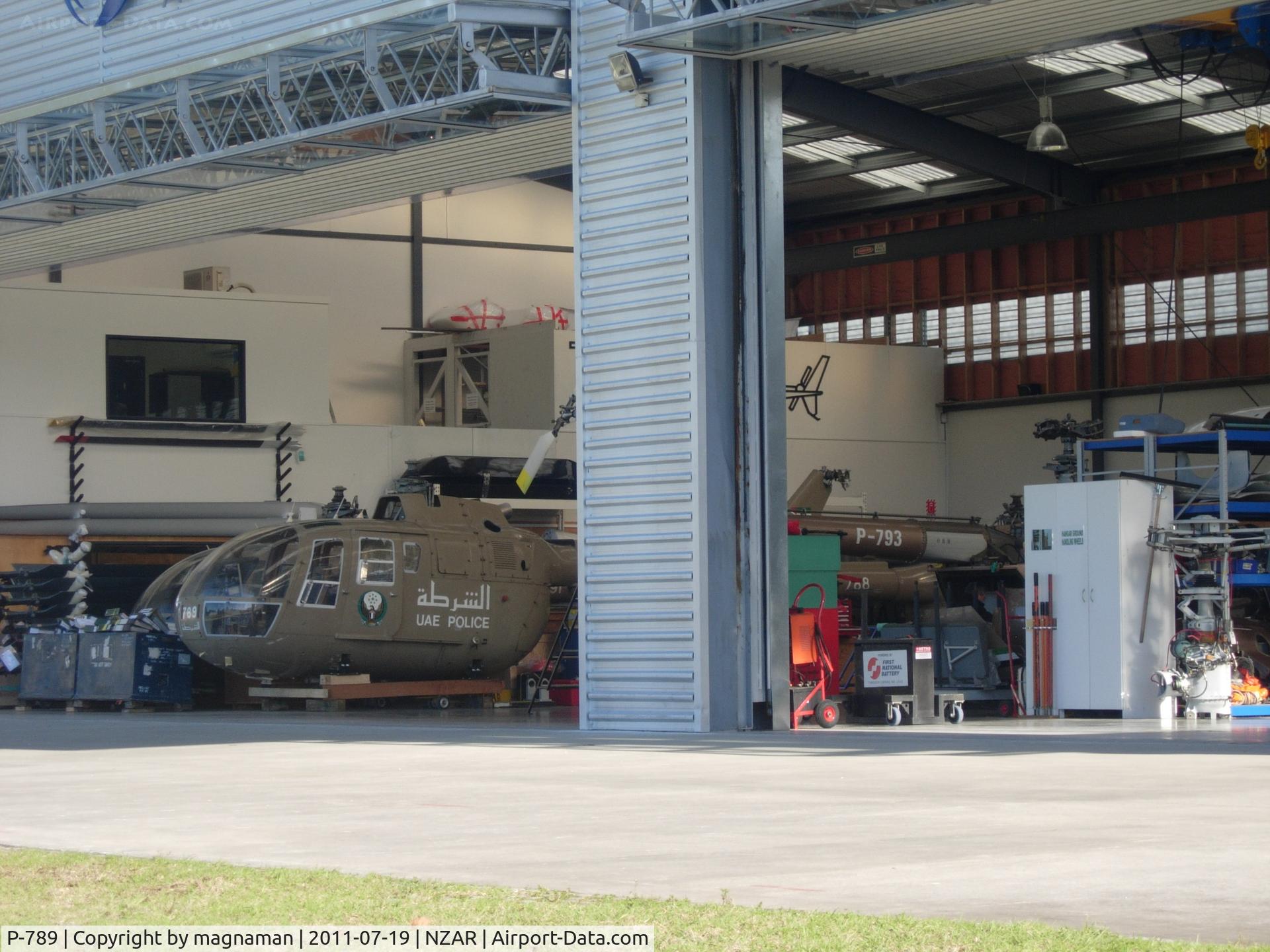 P-789, MBB Bo-105CBS C/N S-386, P-789 plus 3 others (791/793/788) at Ardmore Aerodrome, Auckland NZ
