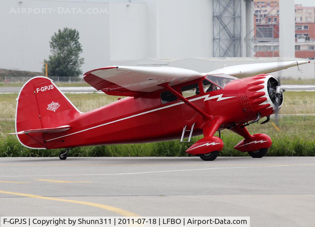 F-GPJS, 1937 Stinson SR-10C Reliant C/N 3-5846, Taxiing to the General Aviation area... Participant of the Young French Pilot Tour 2011