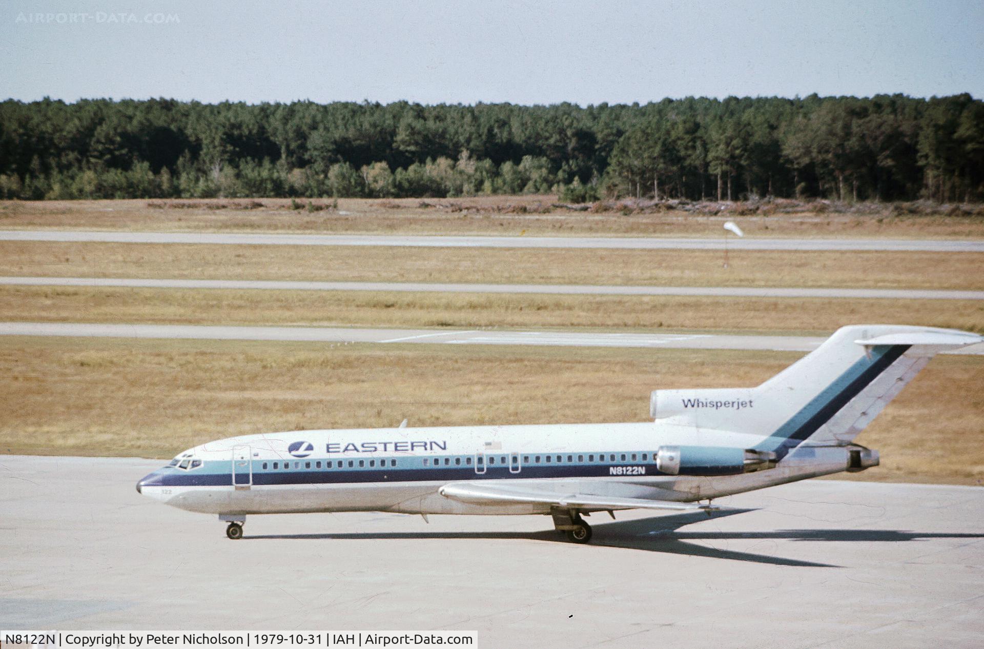 N8122N, 1964 Boeing 727-25 C/N 18273, Boeing 727-25 of Eastern Airlines departing from Houston International in October 1979.