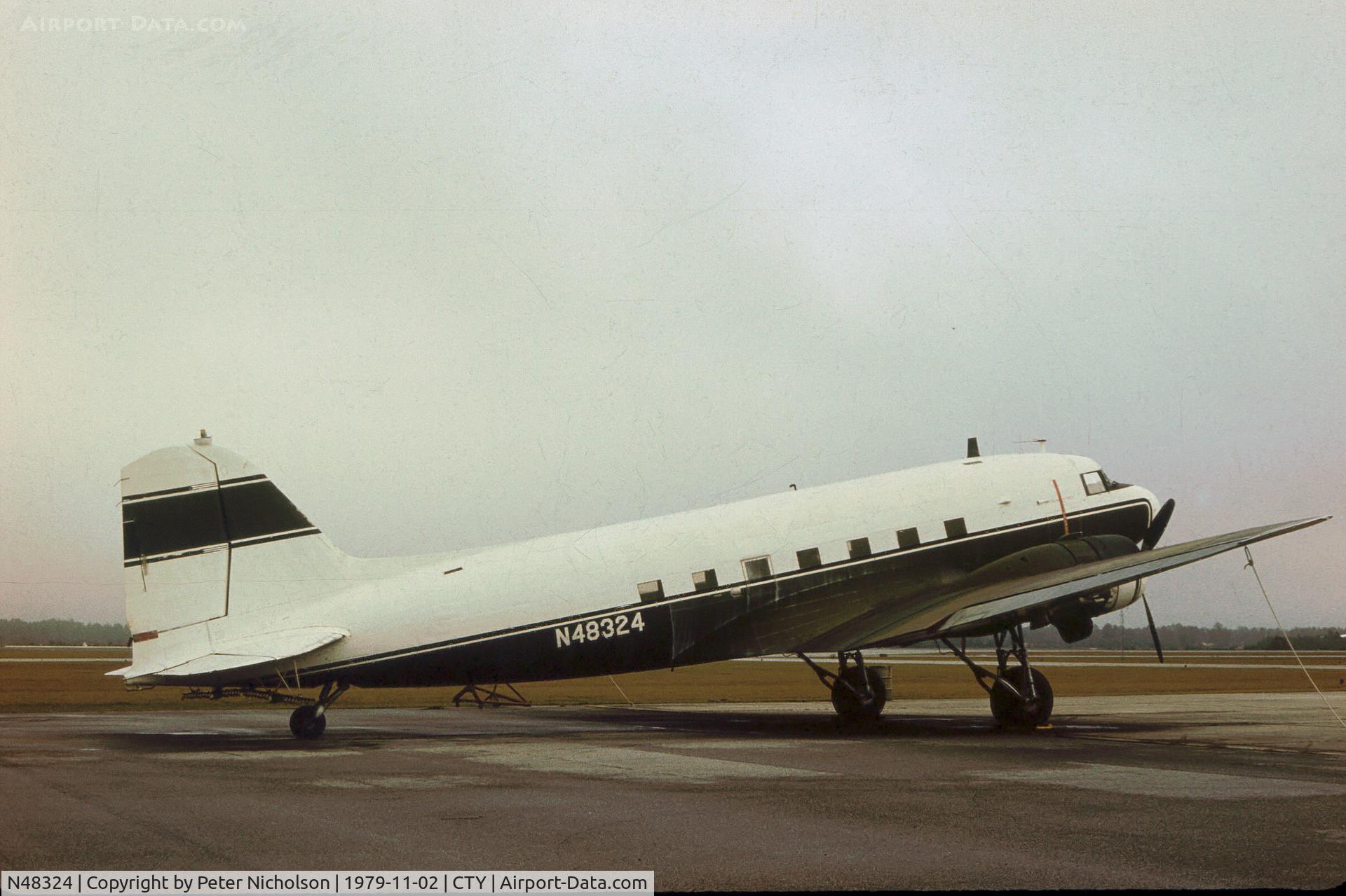 N48324, 1942 Douglas C-47A C/N 99-668836, C-47A as seen at Cross City in November 1979.