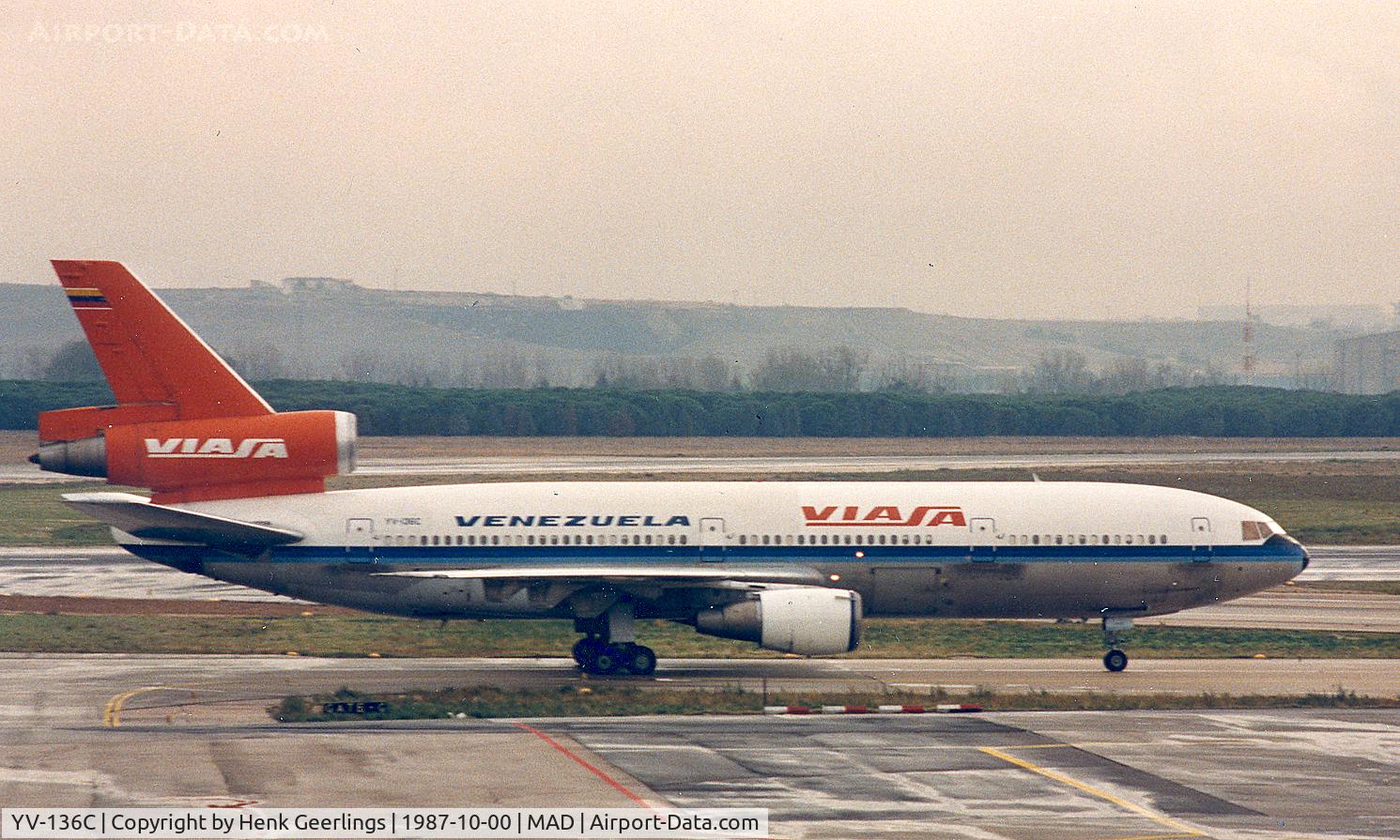 YV-136C, 1979 McDonnell Douglas DC-10-30 C/N 46972, Viasa