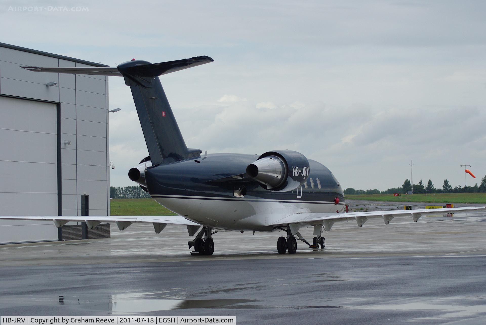 HB-JRV, 1988 Canadair Challenger 601-3A (CL-600-2B16) C/N 5035, Parked in the wet.