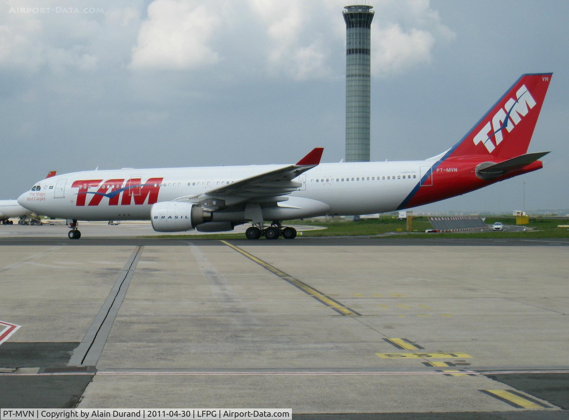 PT-MVN, 2007 Airbus A330-203 C/N 876, Currently served trice daily, CDG was added to the airline's map in 1999 and the first european destination.
