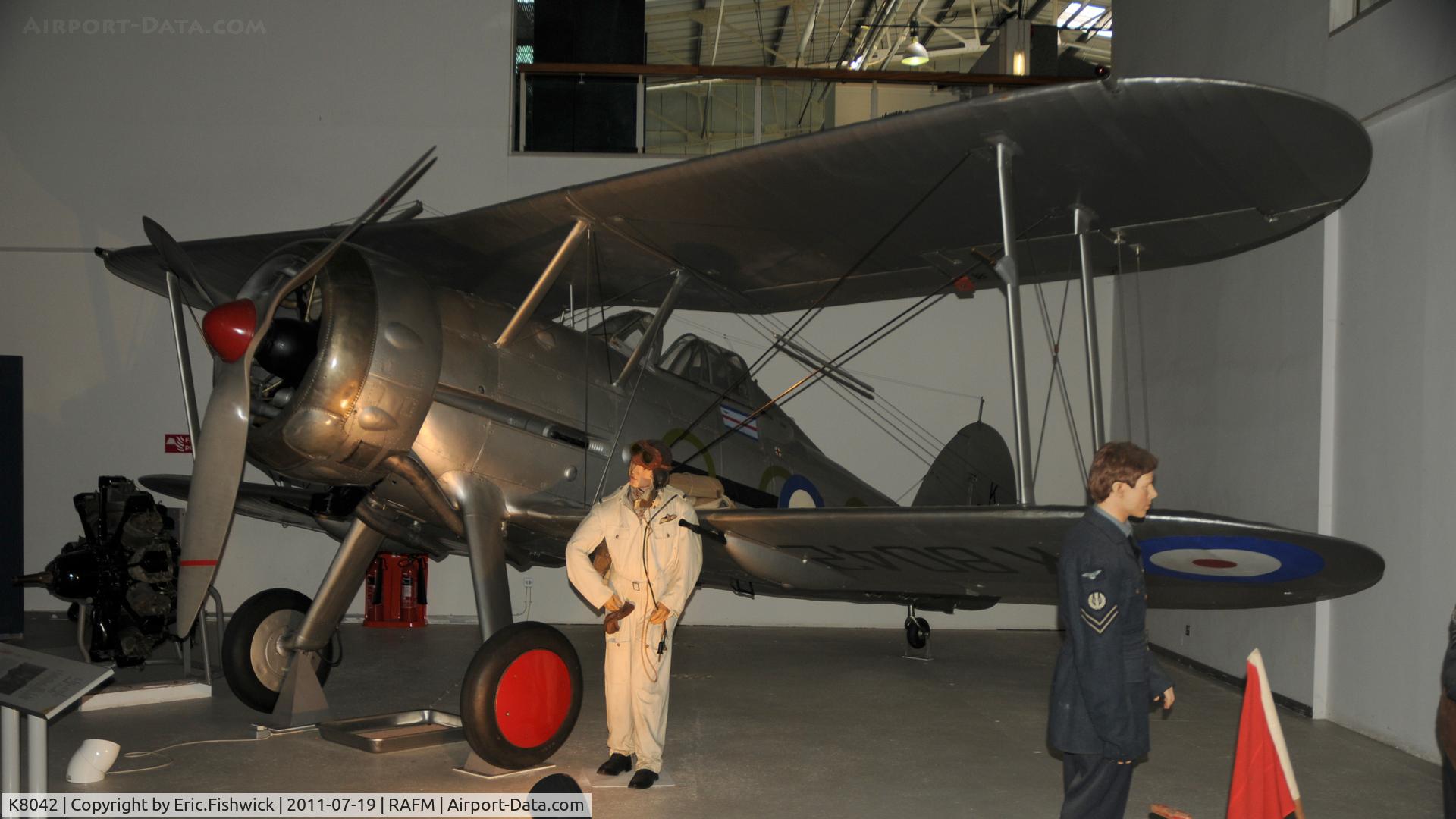 K8042, Gloster Gladiator Mk1 C/N Not found K8042, K8042 at the RAF Museum, Hendon, London.