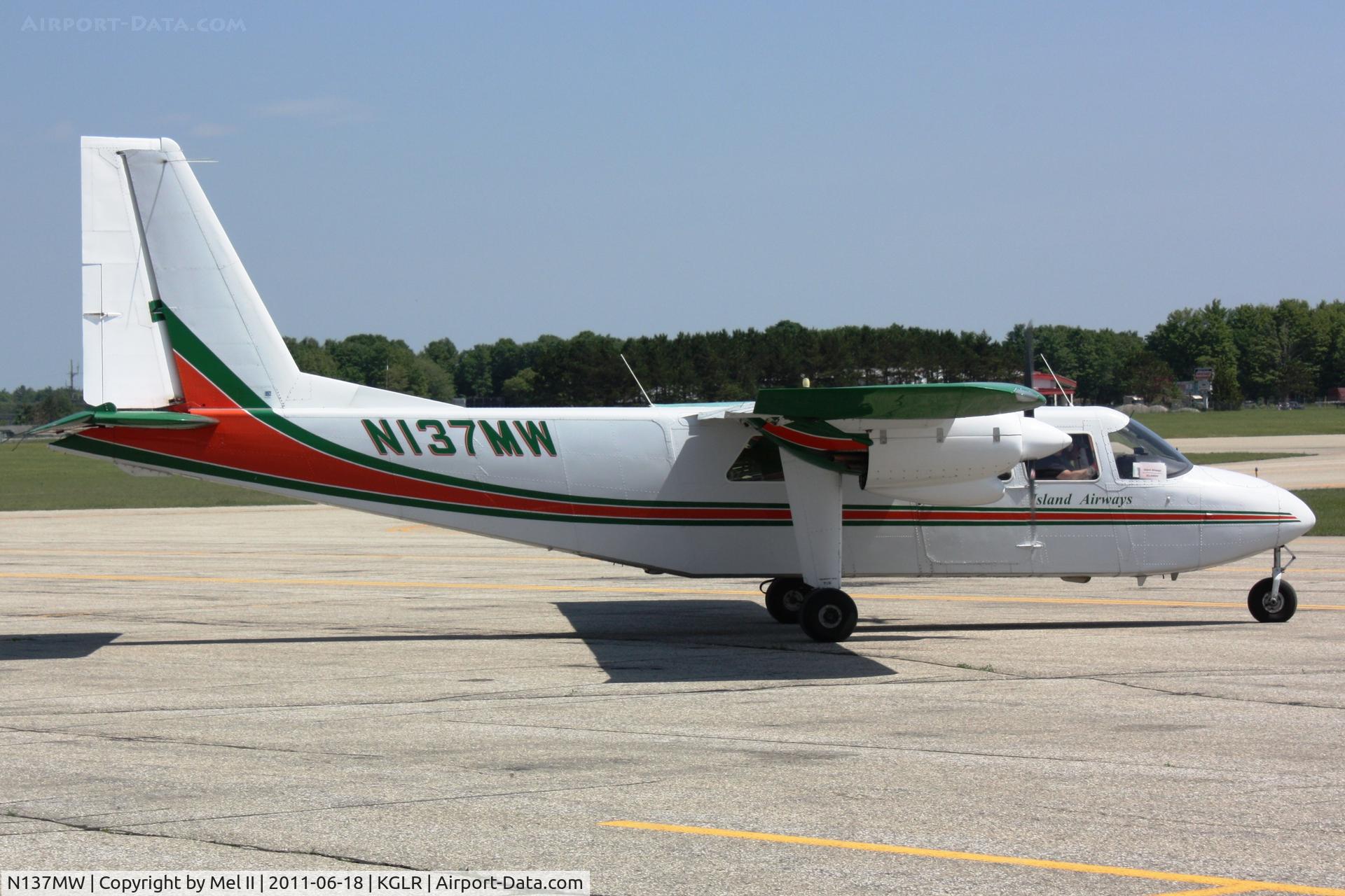 N137MW, 1970 Britten-Norman BN-2A Islander C/N 137, 2011 Wings Over Gaylord Air Show
